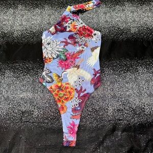 Fashion Nova Floral Mesh Bodysuit